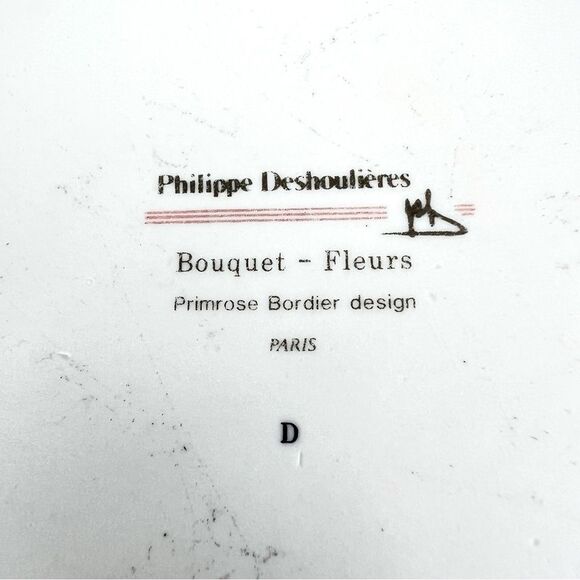 Philippe Deshoulieres Porcelaine Bouquet Flowers France Casserole Baking Dish - Picture 6 of 8